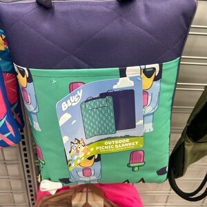 Outdoor Picnic Blanket - Green and Blue